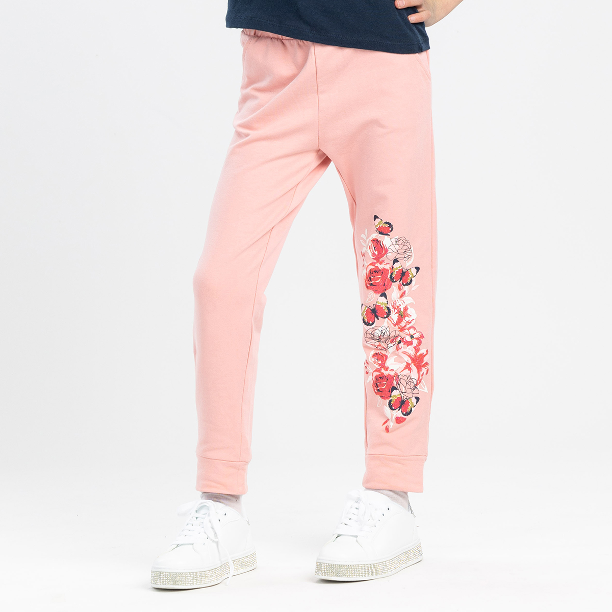 Dekliške hlače, svetlo roza