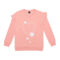 Dekliški pulover - trenirka, svetlo roza