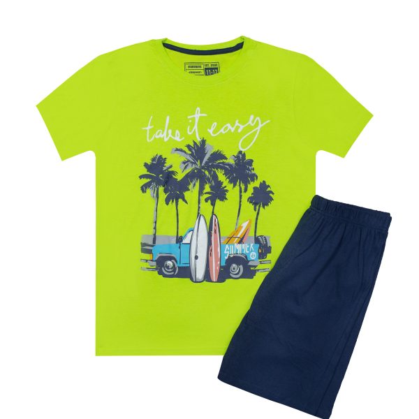 Fantovska pižama, svetlo zelena