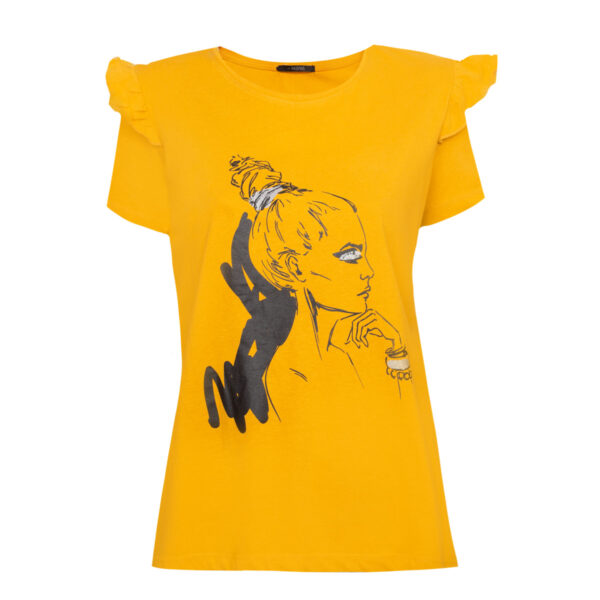 Ženska majica, temno rumena