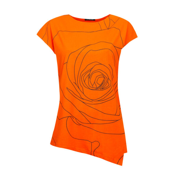 Ženska majica, temno oranžna